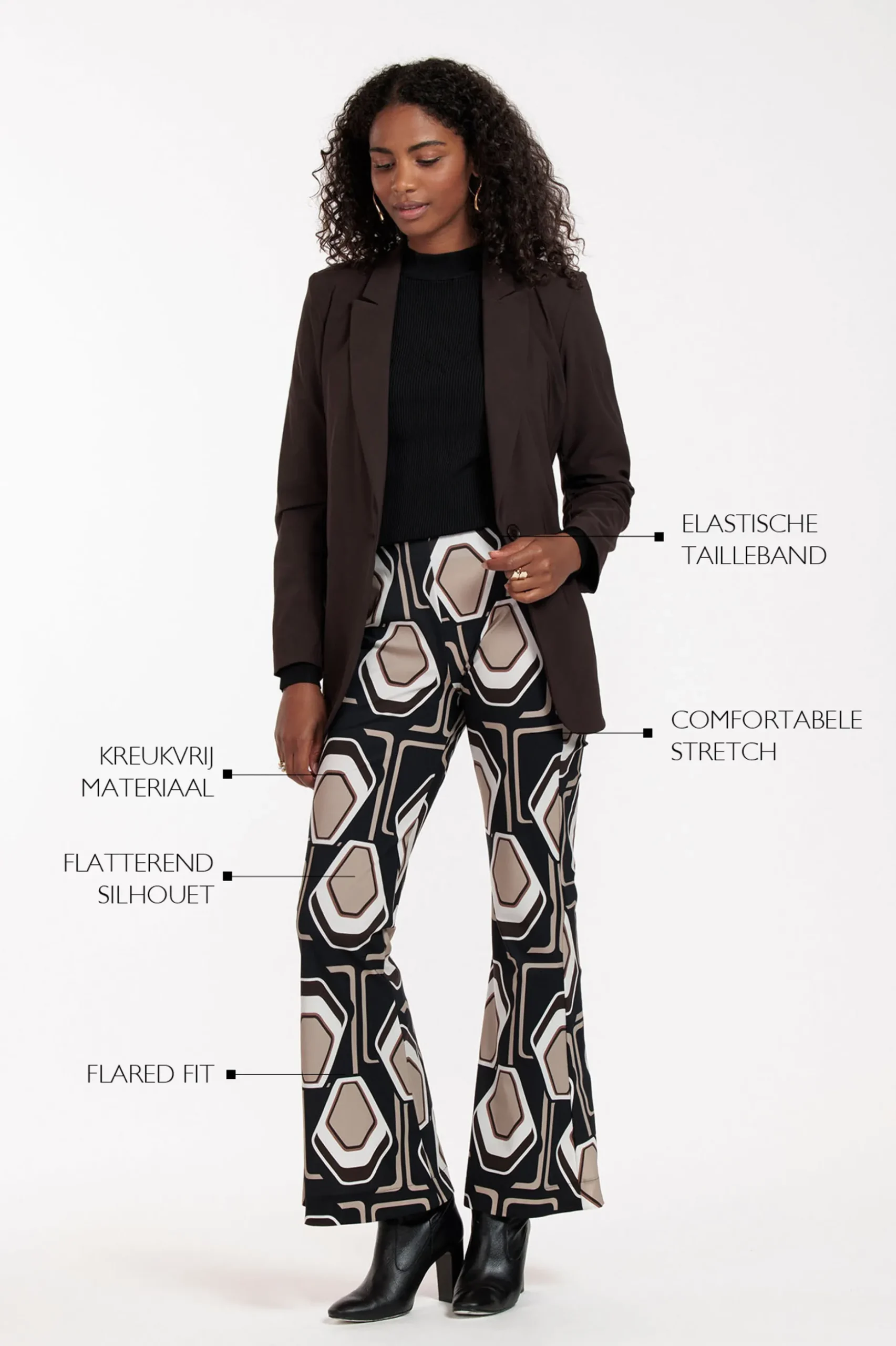 Ginger graphic flair trousers - multi color