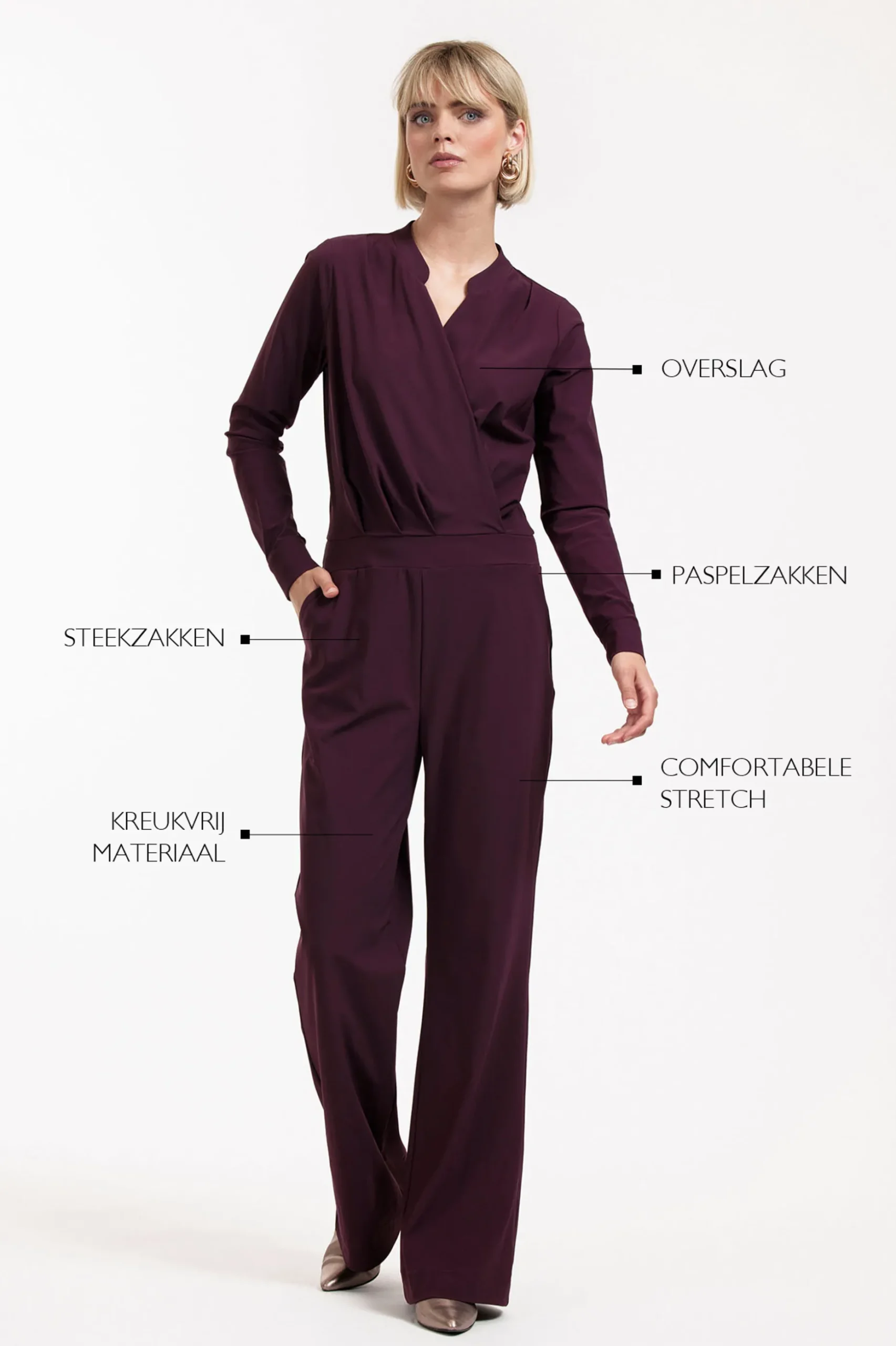 Grazia ls jumpsuit - blackberry