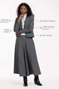 Idani grey melee blazer - grey melange