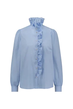 Idette poplin blouse - light blue