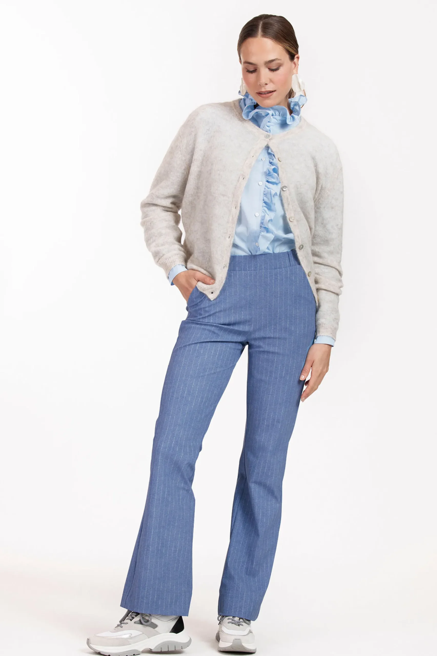 Idette poplin blouse - light blue