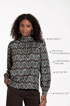 Inzie graphic blouse - multi color