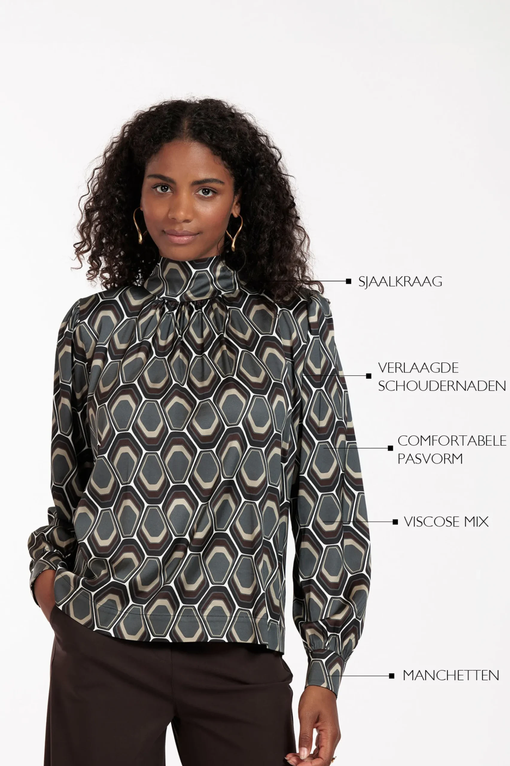 Inzie graphic blouse - multi color