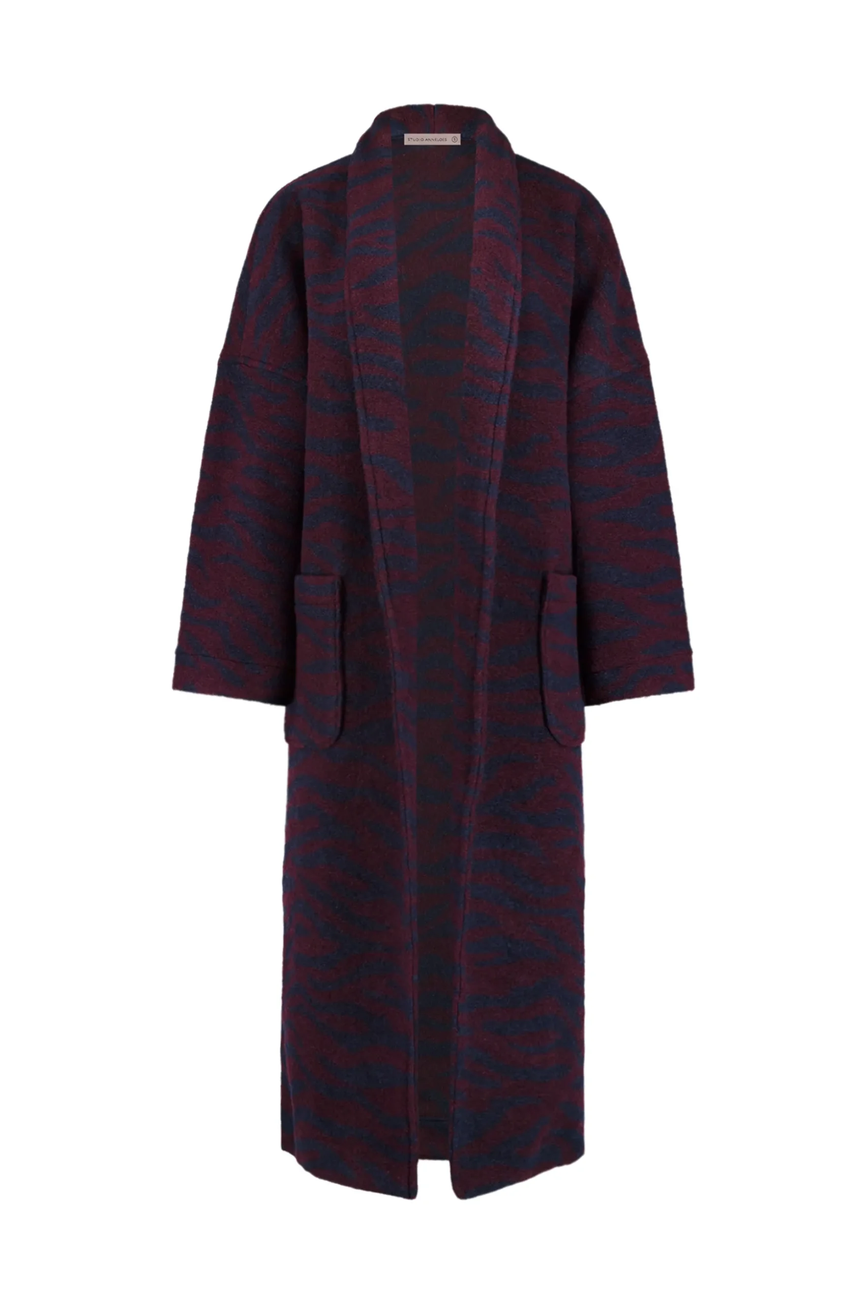 Isana zebra coat - dark blue/blackberry