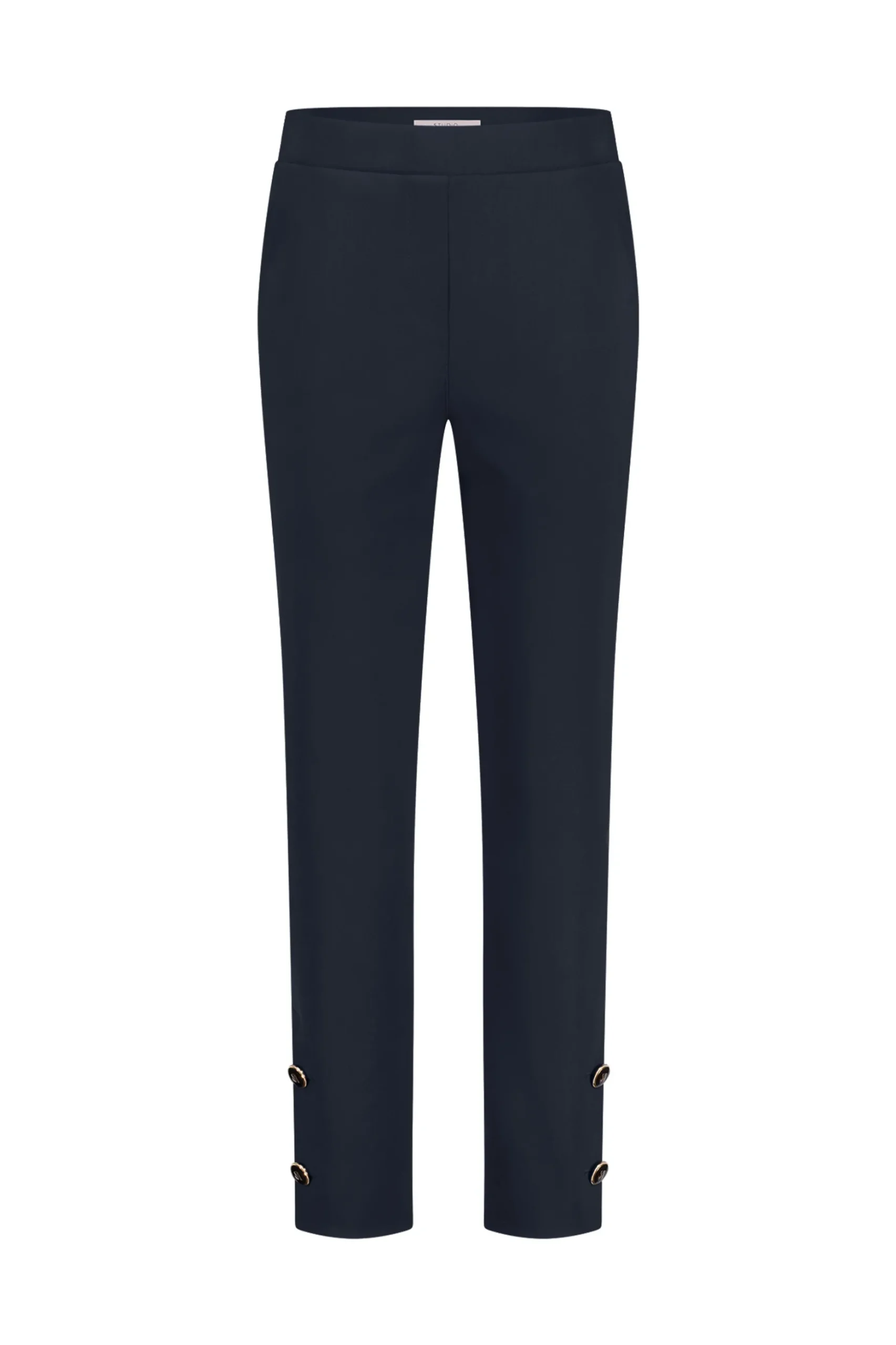 Ivory button trousers - dark blue