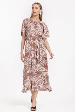 Ivy palm dress - kit/chocolate