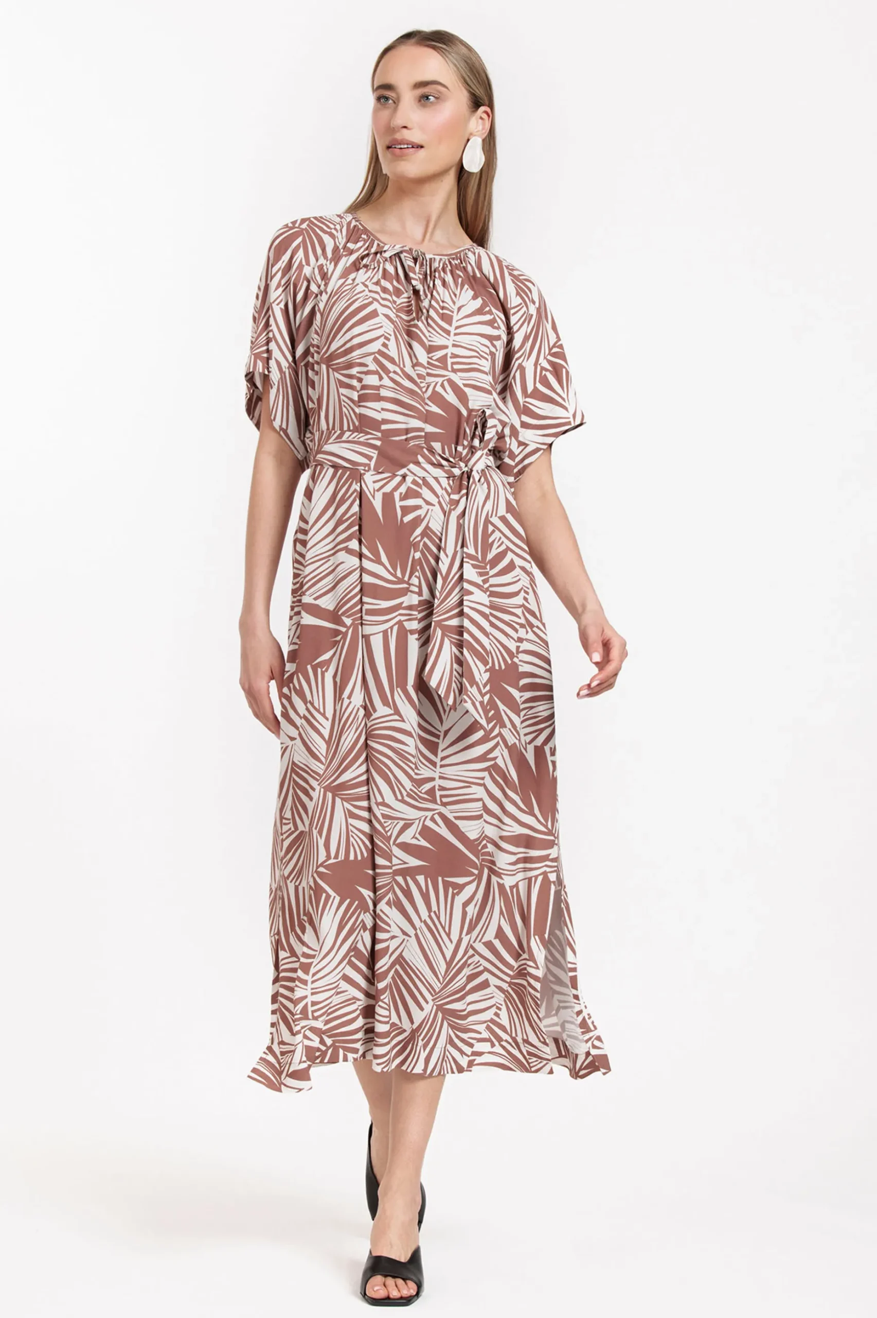 Ivy palm dress - kit/chocolate