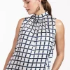Iza squares top - kit/dark blue