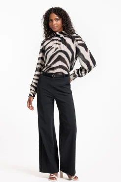 Izza zebra crepe top - kit/ new army