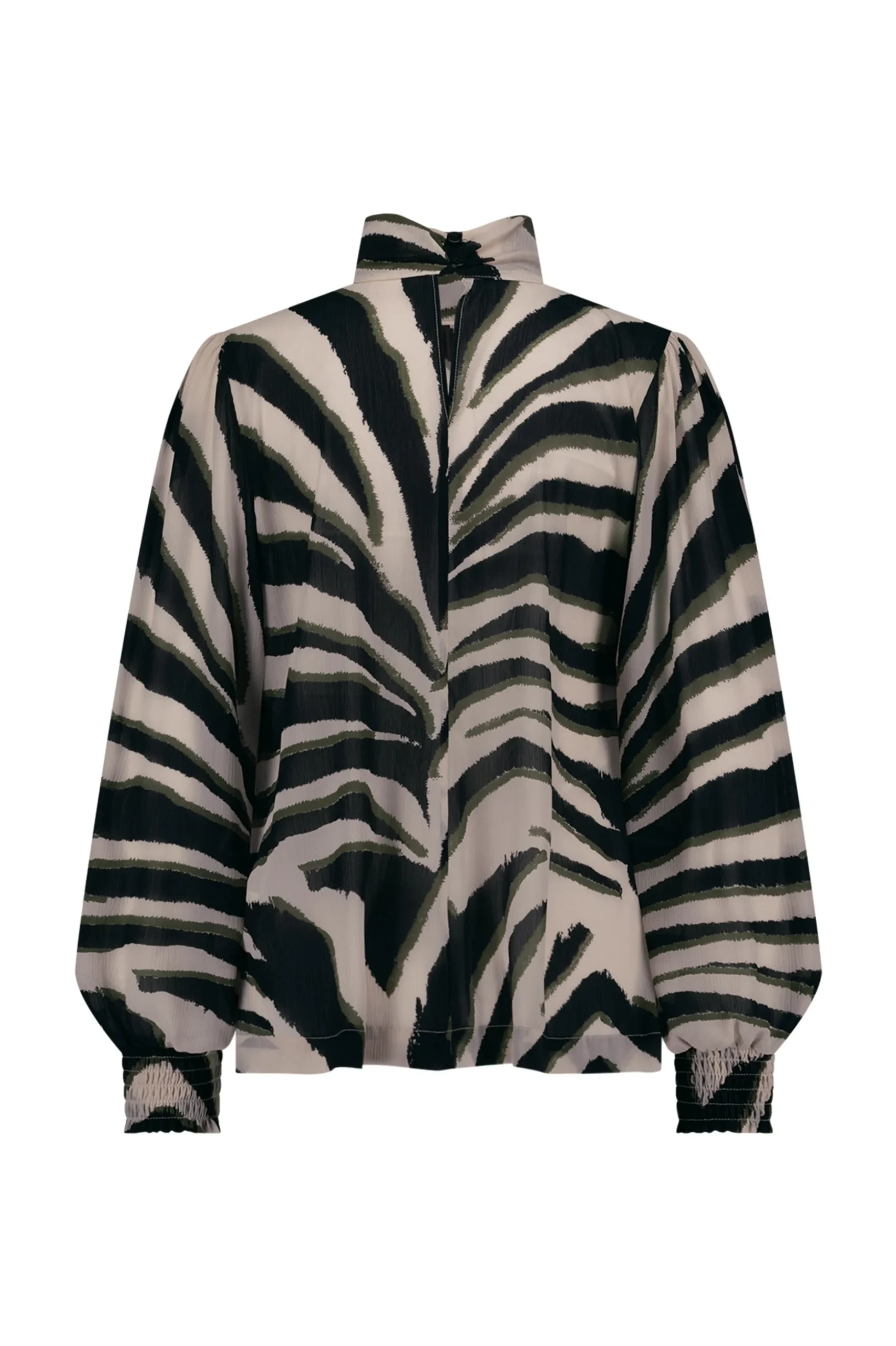 Izza zebra crepe top - kit/ new army