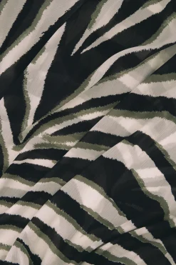 Izza zebra crepe top - kit/ new army