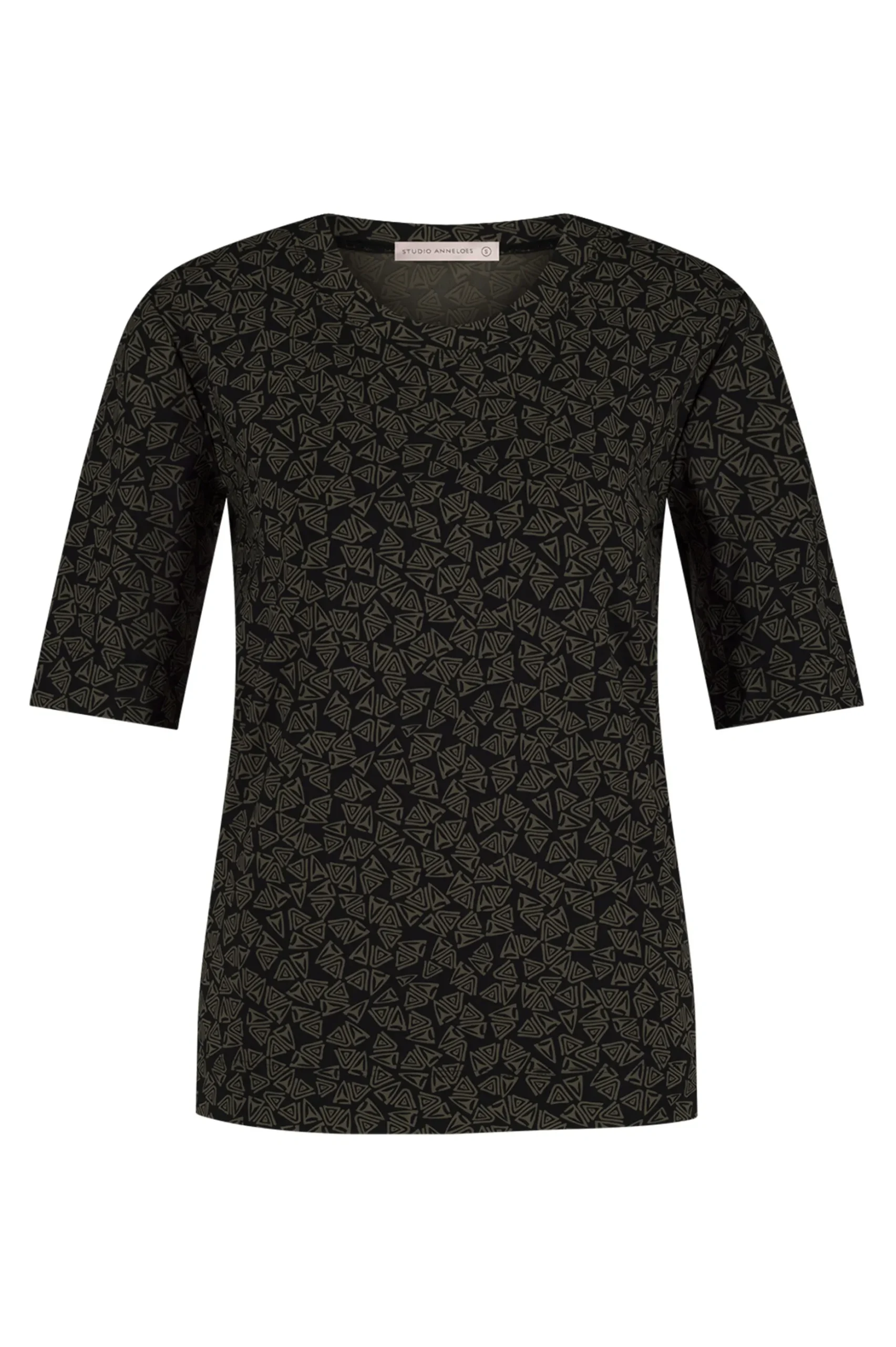 Jamie triangles tee - black/new army