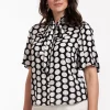 Jean big dot blouse - black/off white