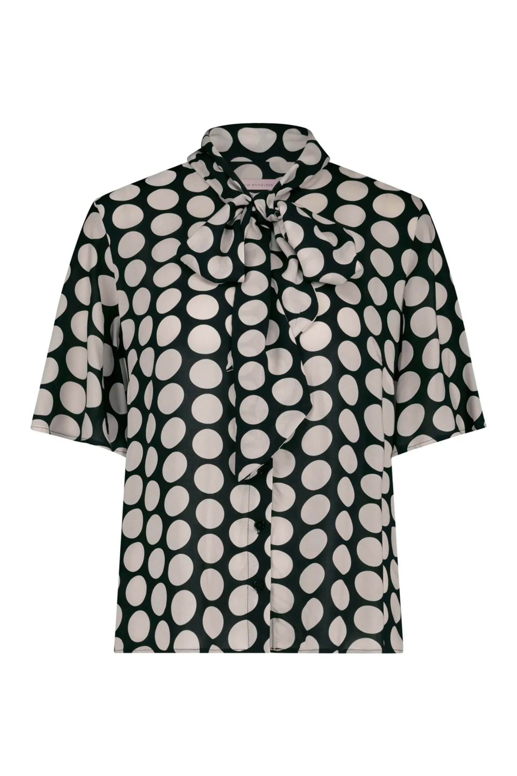 Jean big dot blouse - black/off white