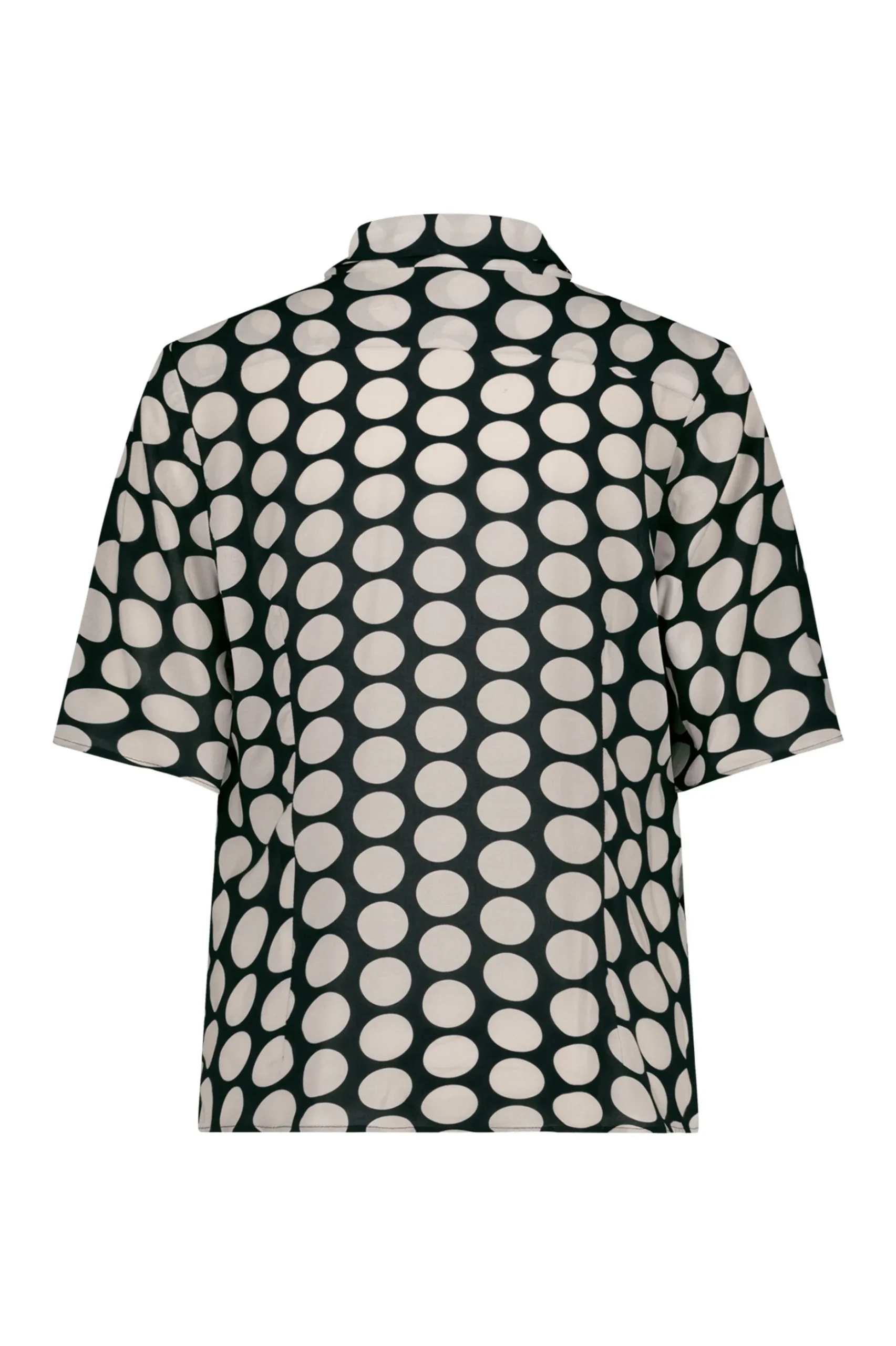 Jean big dot blouse - black/off white