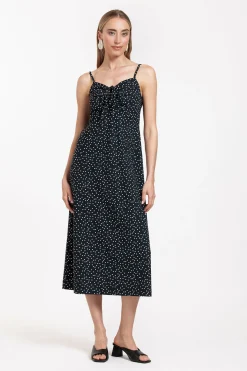 Jillian irr dot dress - black/off white
