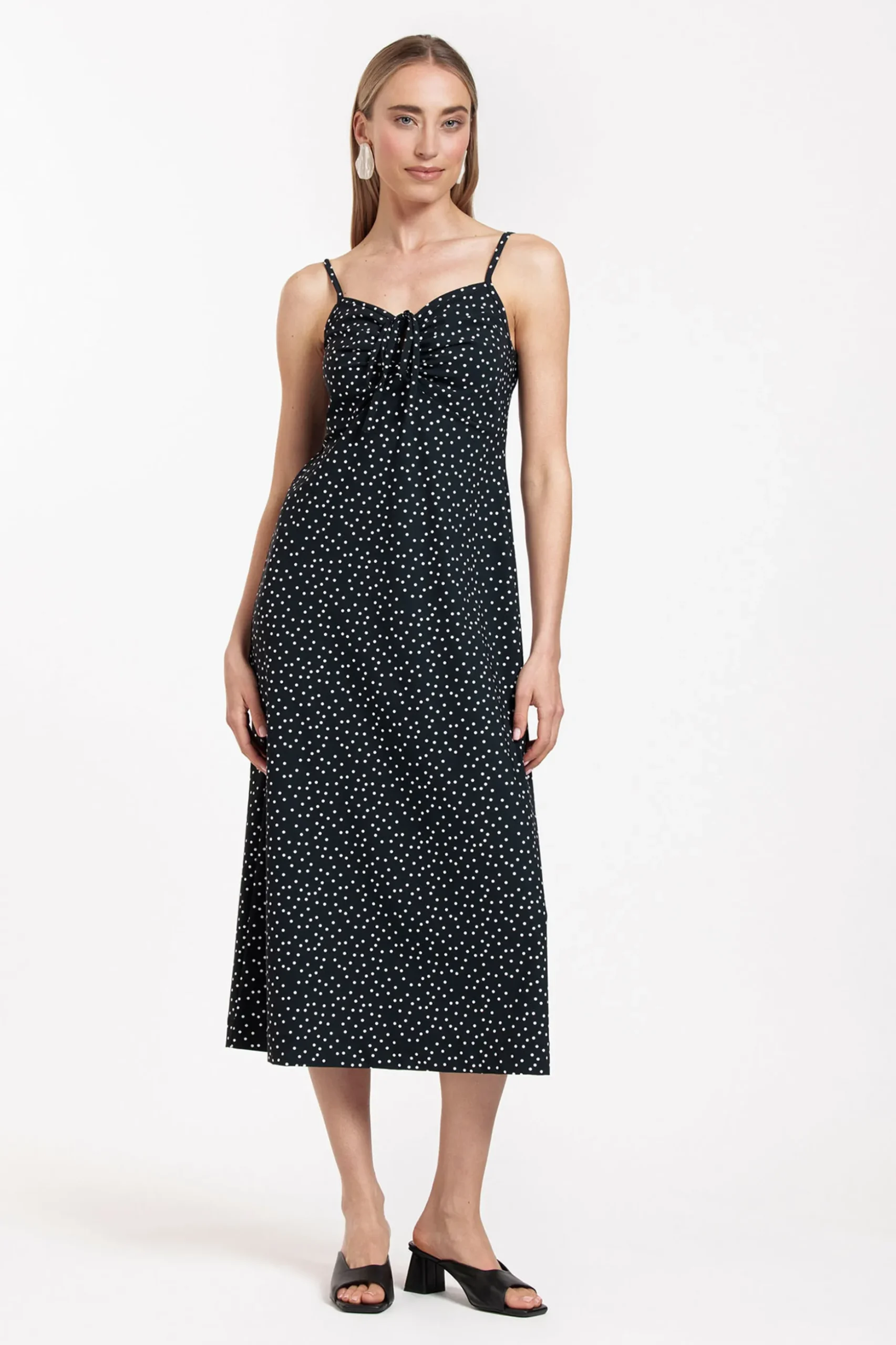 Jillian irr dot dress - black/off white