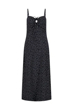 Jillian irr dot dress - black/off white