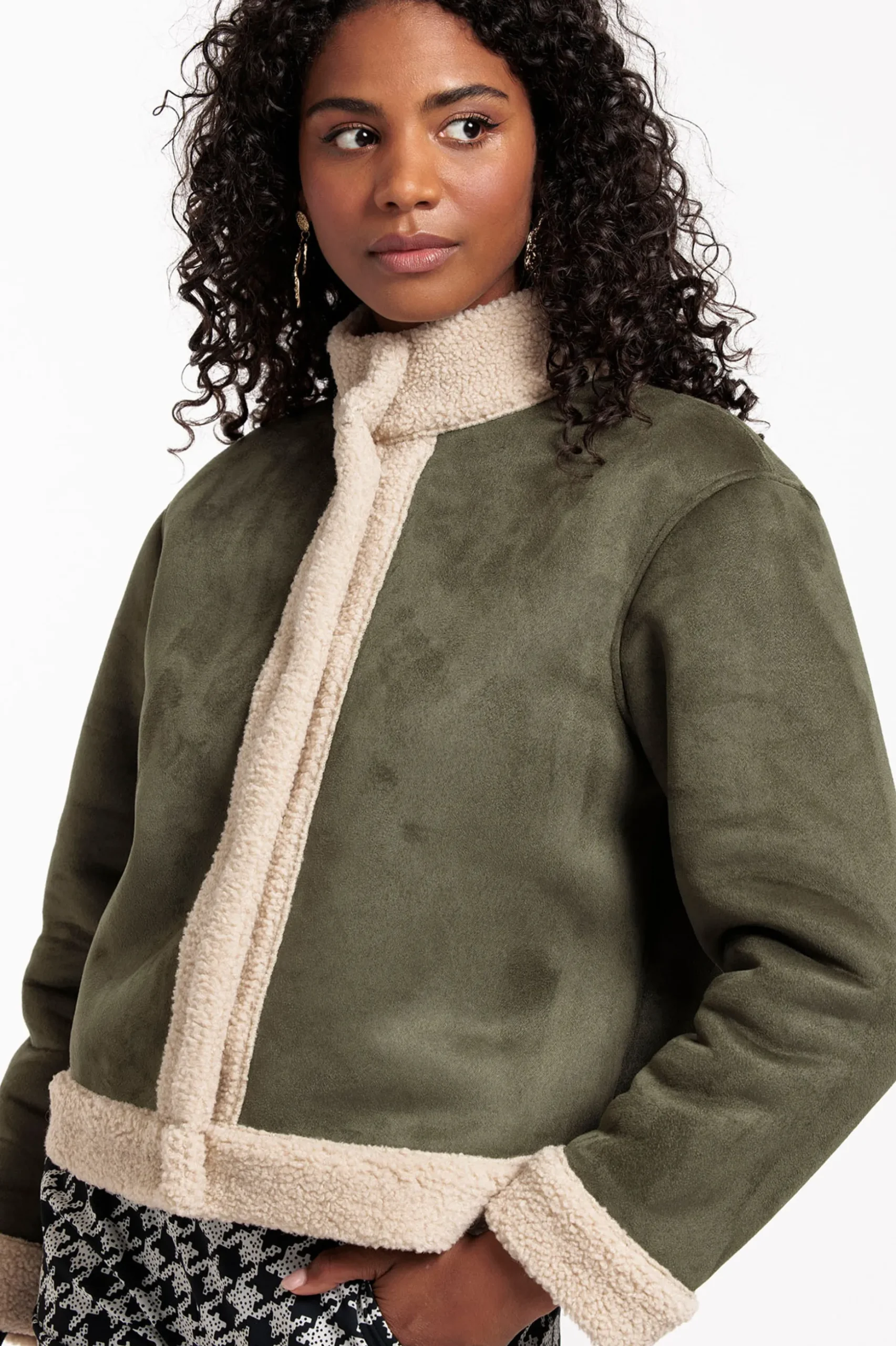 Jiro lammy jacket - new army