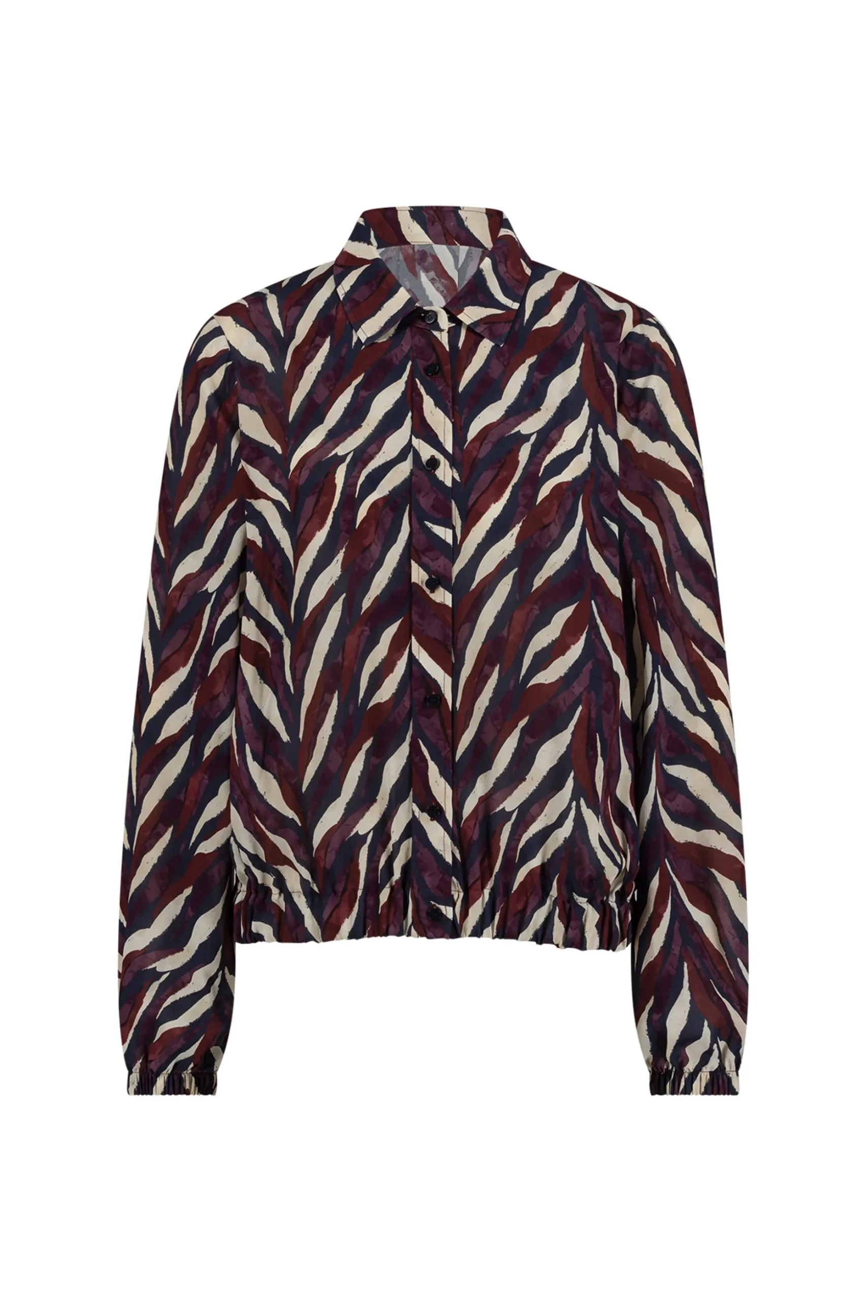 Jonny leaves crepe blouse - kit/merlot