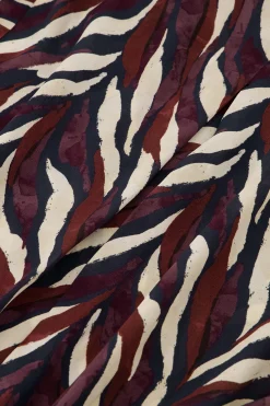Jonny leaves crepe blouse - kit/merlot