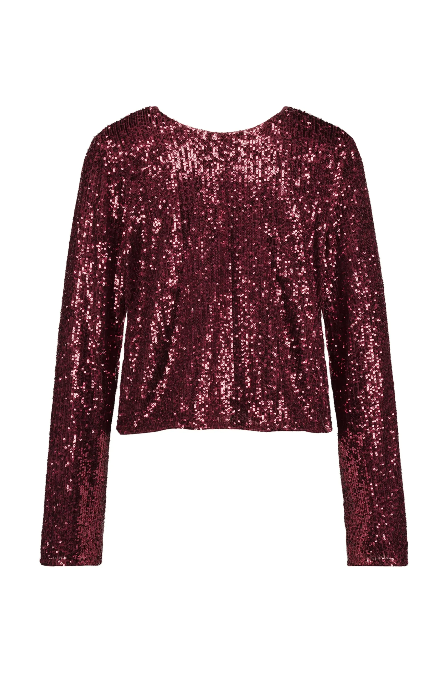 Julia 2way sequins top - merlot