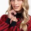 June zebra pullover - dark blue/red