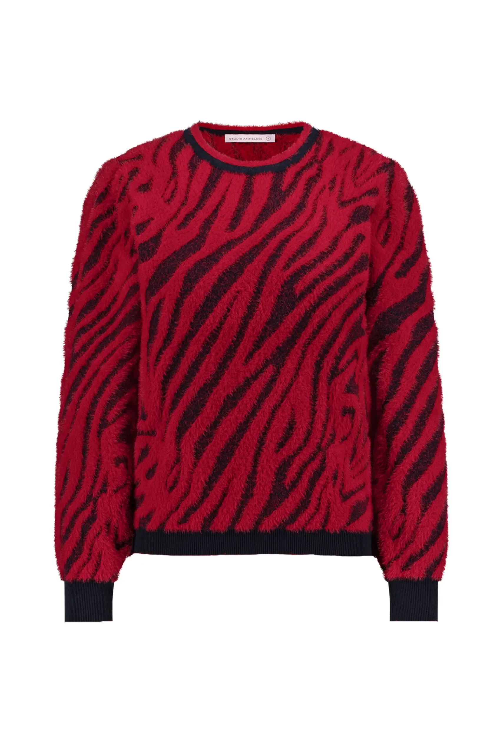 June zebra pullover - dark blue/red