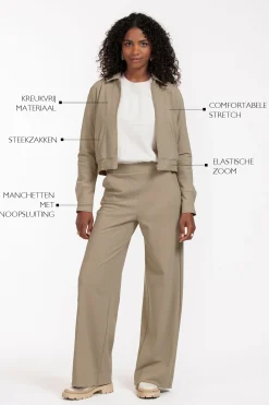 Kelsi bonded jacket - latte