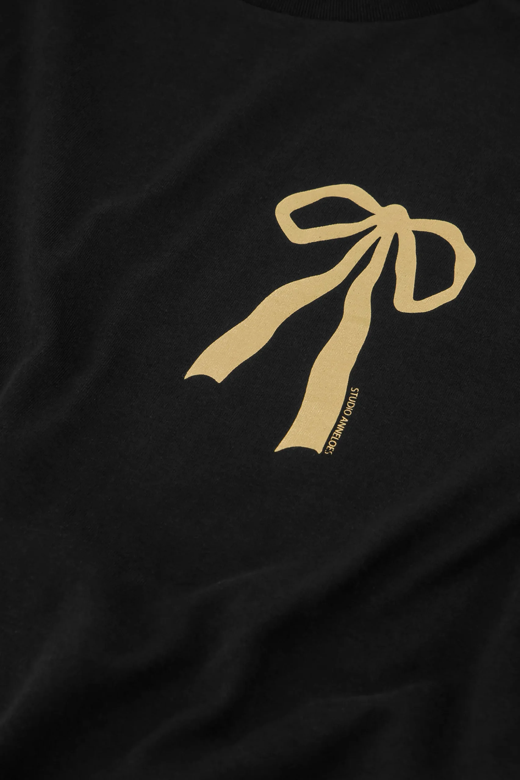 Klaasje bow tshirt - black