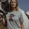 Klaasje cowgirl tshirt - grey melange