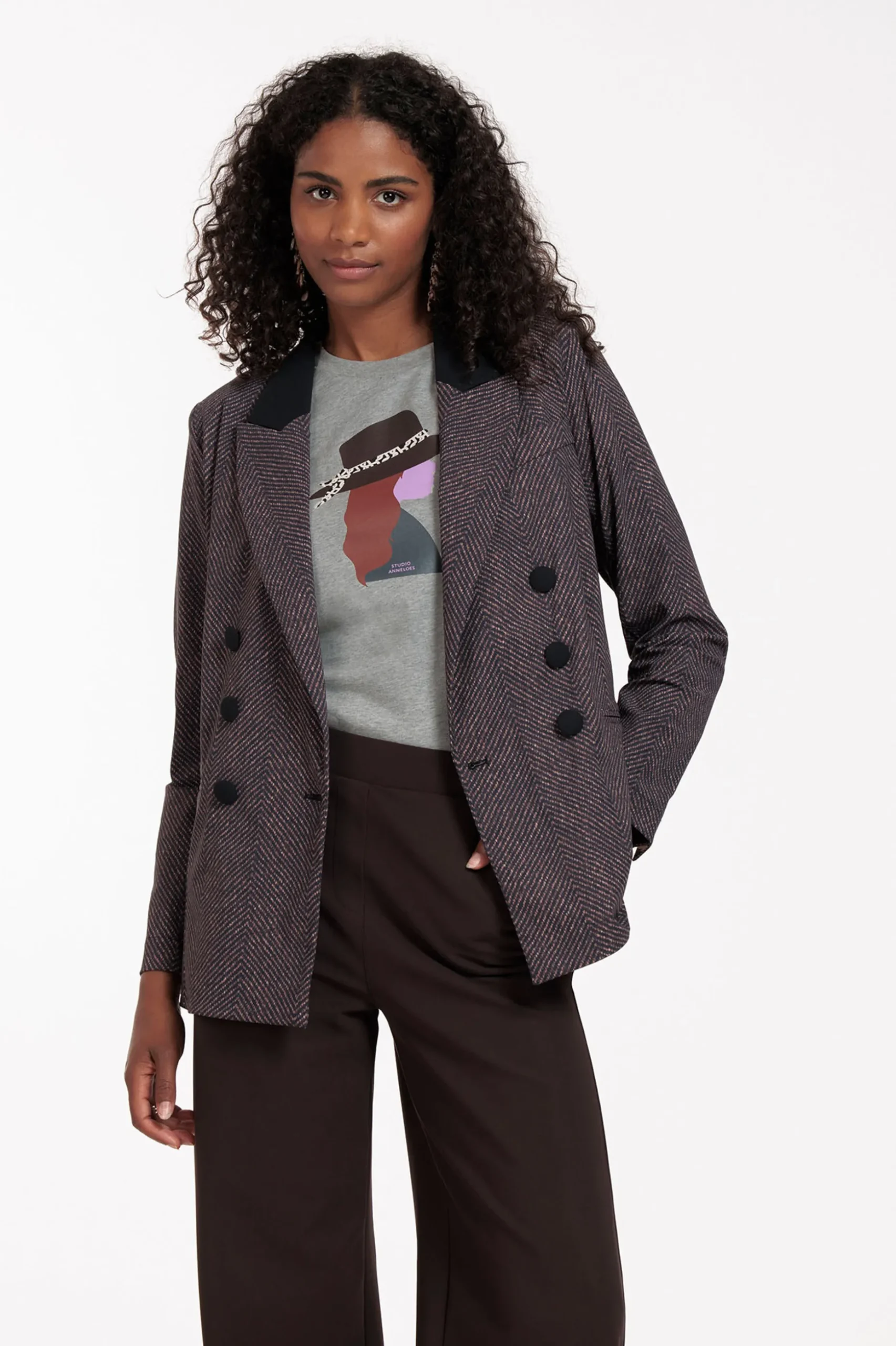 Klaasje cowgirl tshirt - grey melange