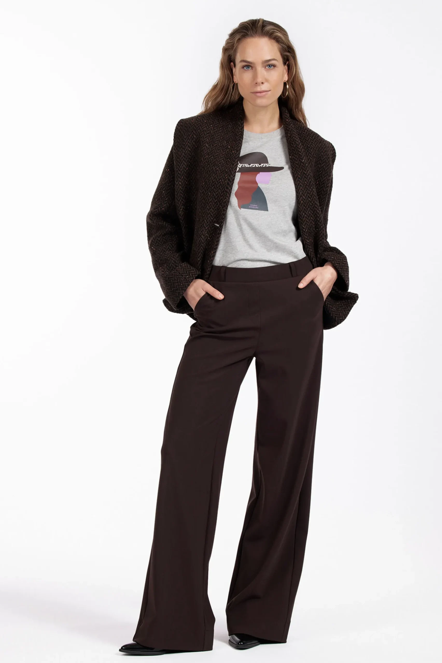 Klaasje cowgirl tshirt - grey melange