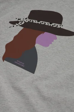 Klaasje cowgirl tshirt - grey melange