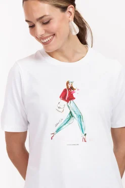 Klaasje print tshirt - white