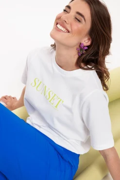 Klaasje sunset tshirt - white