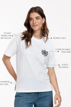 Klaasje Valerie tshirt - white