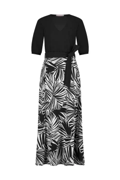 Kristie palm dress - kit/black