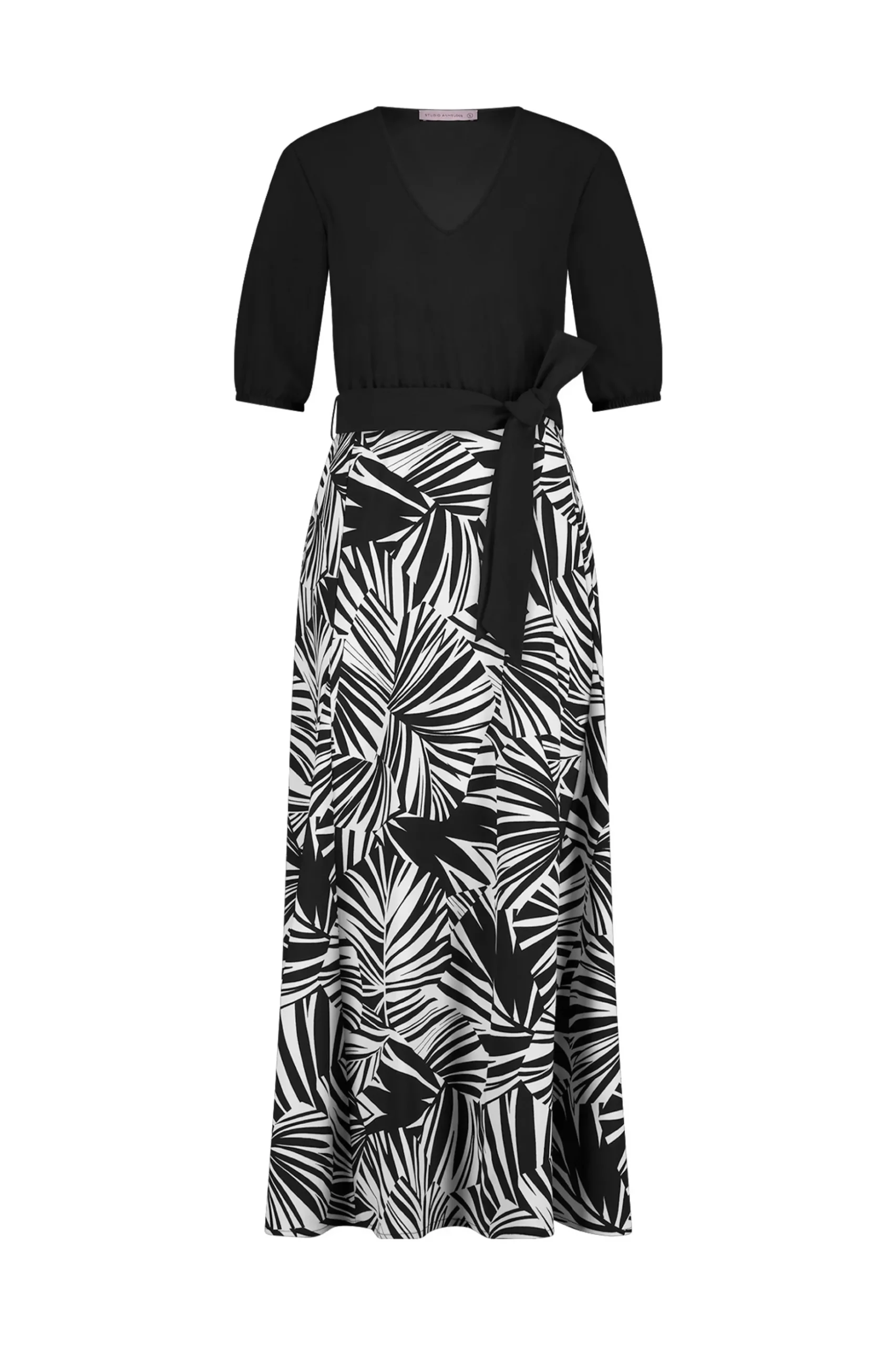 Kristie palm dress - kit/black