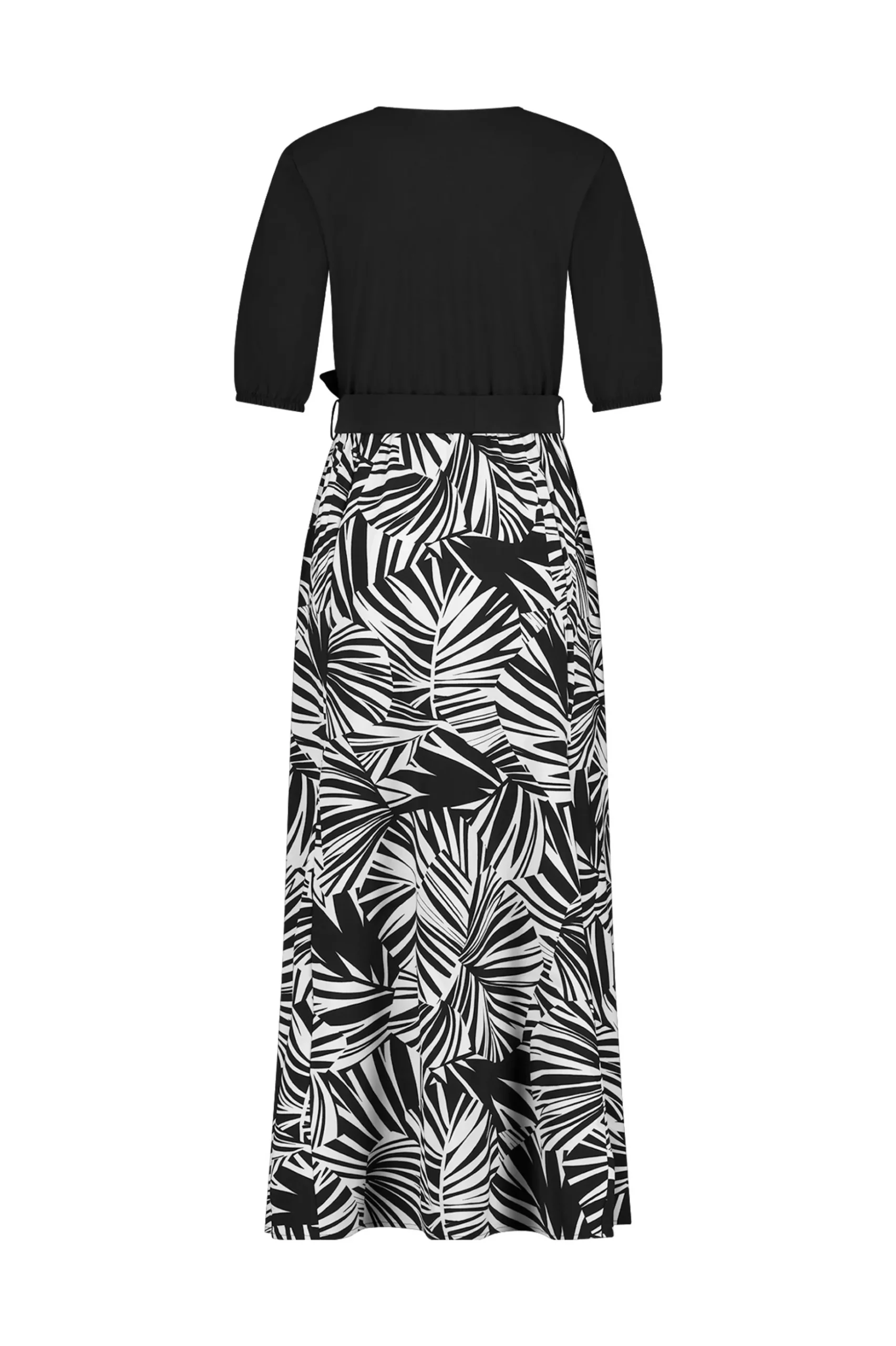 Kristie palm dress - kit/black