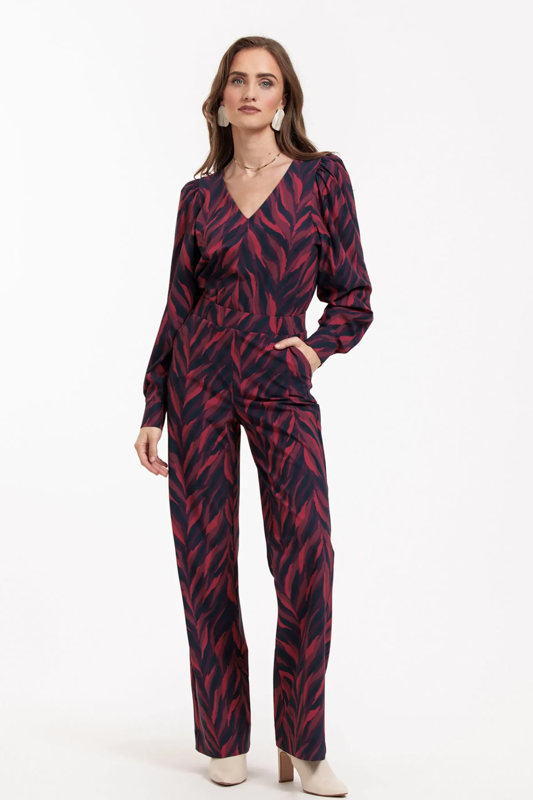 Les leaves top - darkblue/merlot