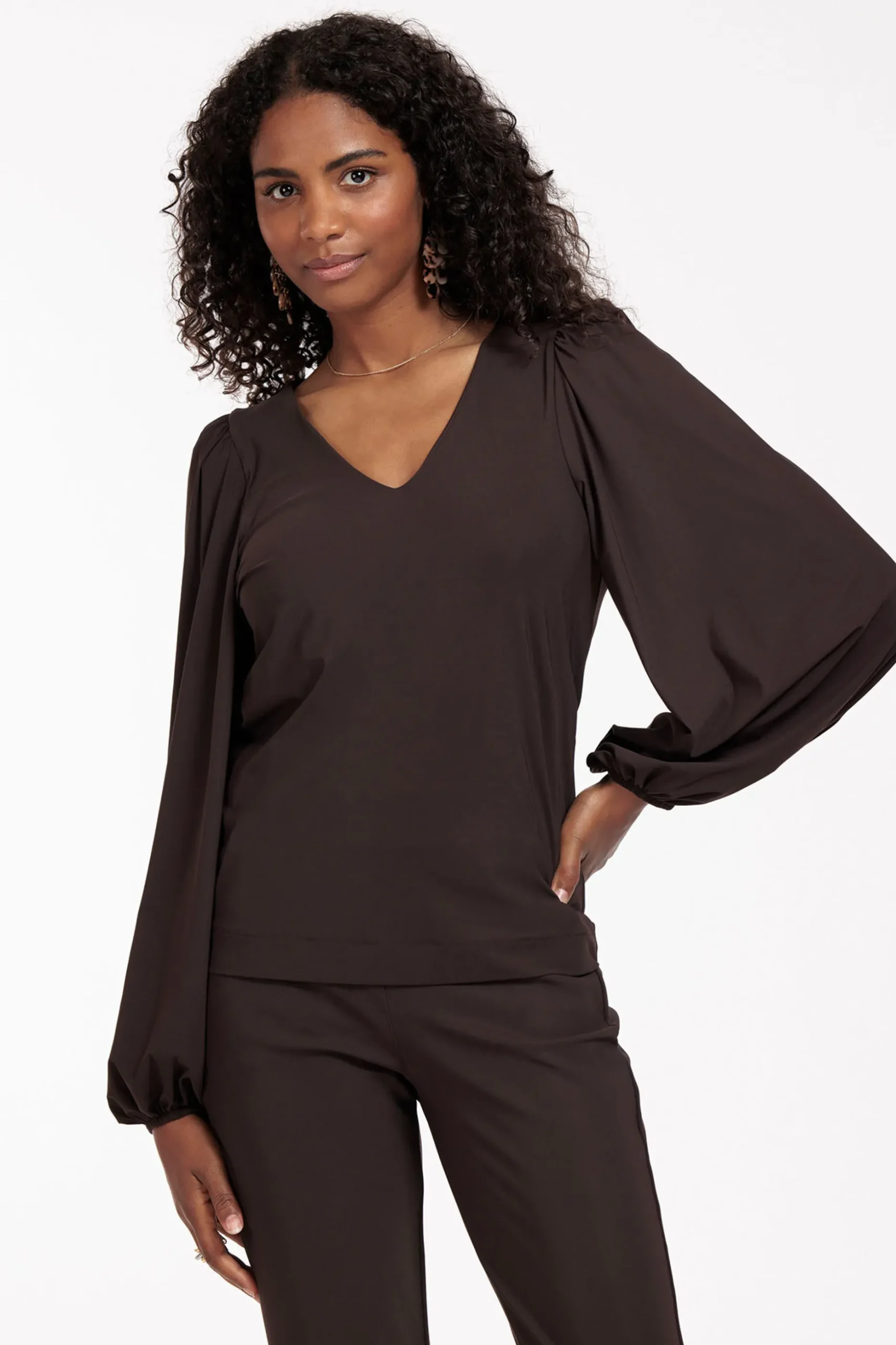 Lesha top - espresso