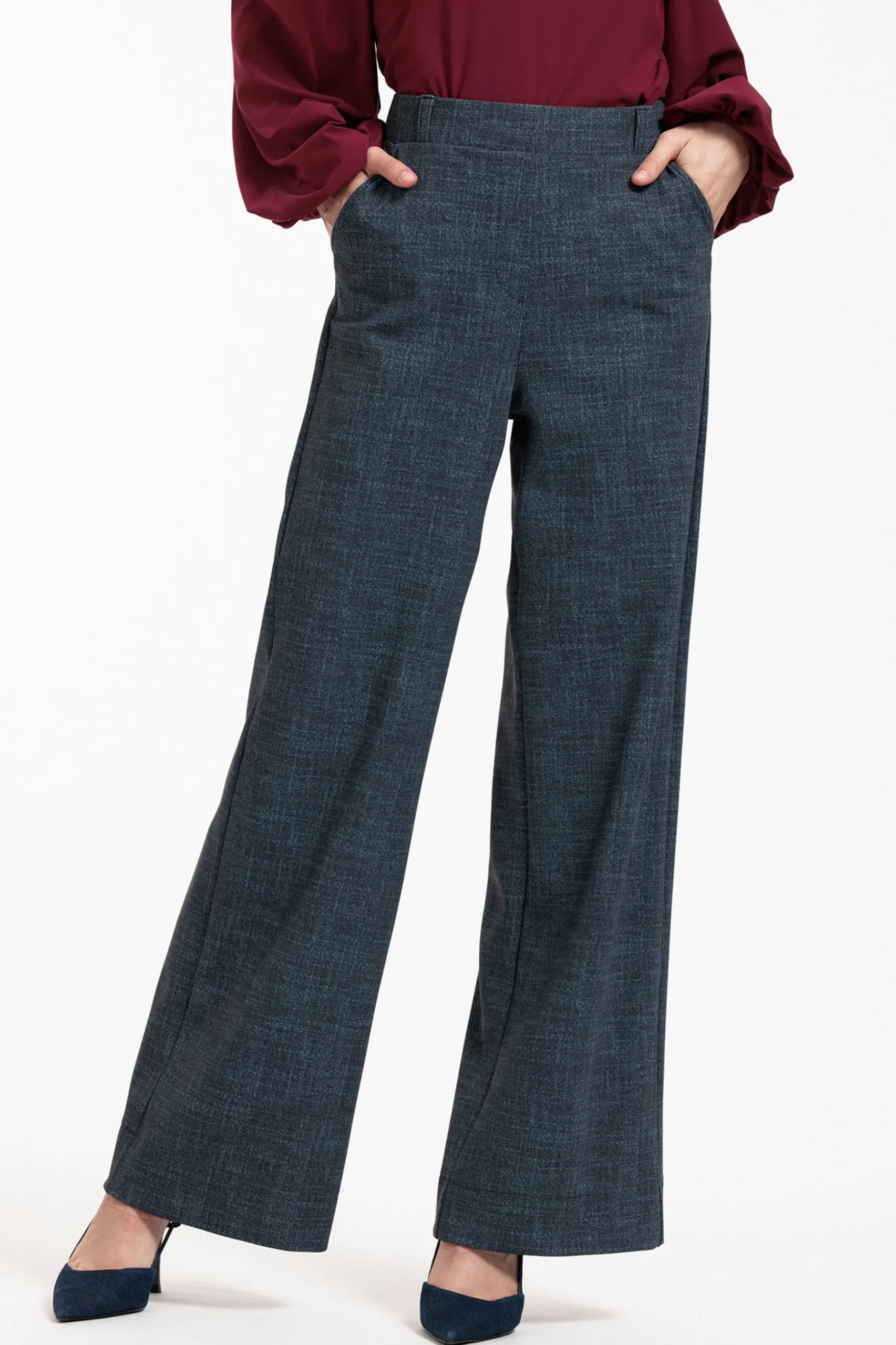 Lexie bnd dnm tweed trousers - midnight blue