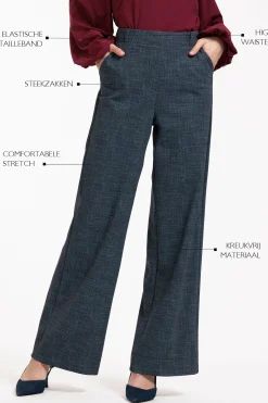 Lexie bnd dnm tweed trousers - midnight blue