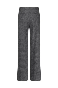 Lexie bnd tweed trousers - black/off white