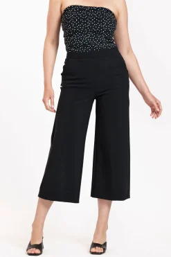 Lexie bonded culotte - black