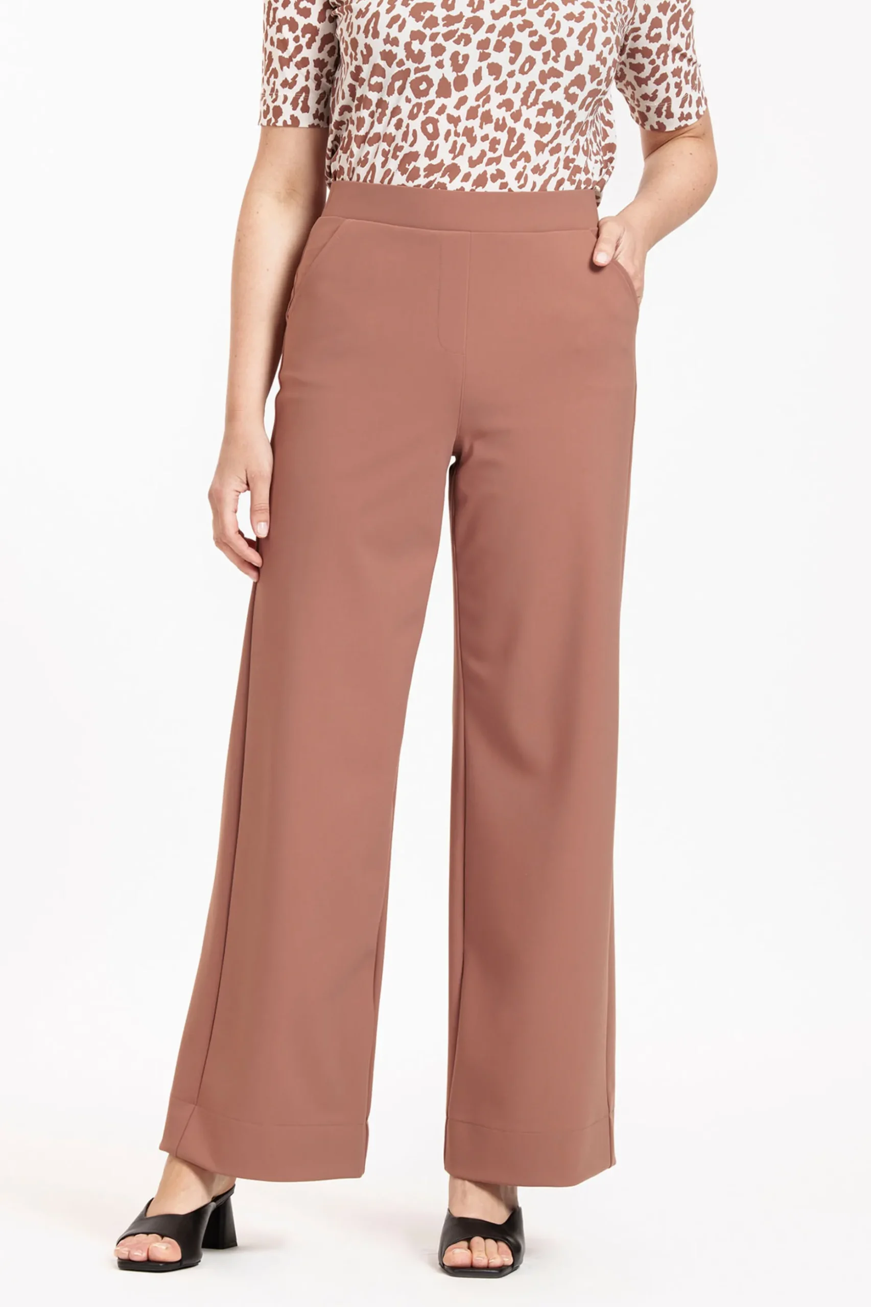 Lexie bonded trousers - chocolate