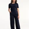 Lexie bonded trousers - dark blue