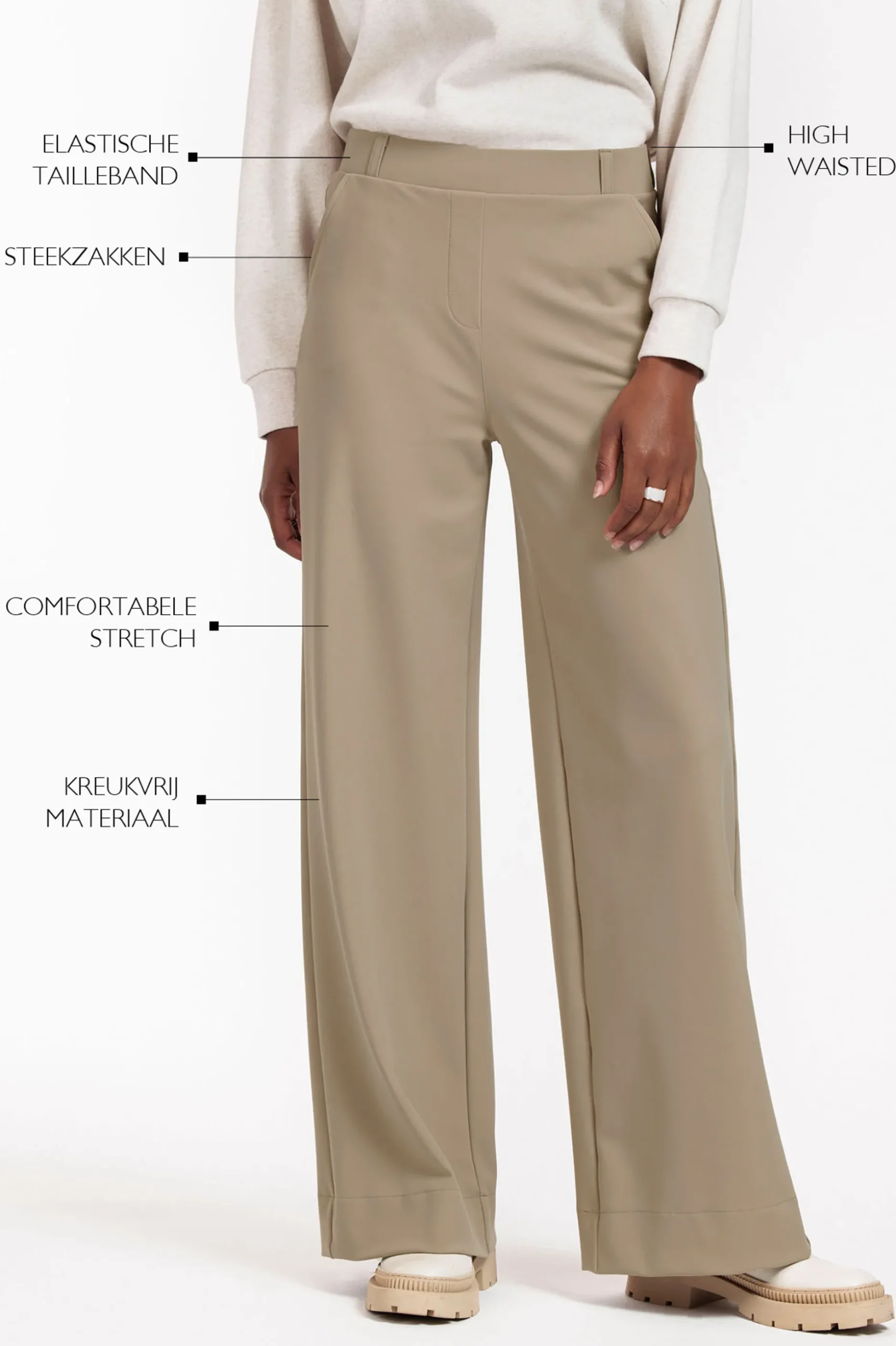 Lexie bonded trousers - latte