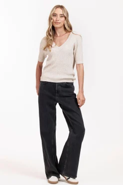 Lexie denim trousers - black